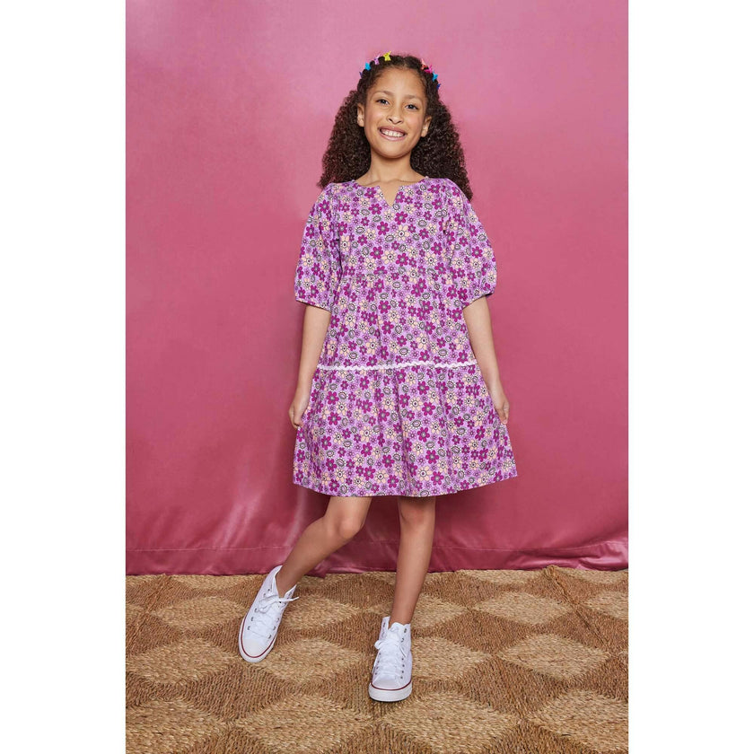 Madaket Ric Rac Bottom Short Sleeve Tiered Dress