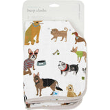 Cotton Muslin Burp Cloth 2 Pack - Woof