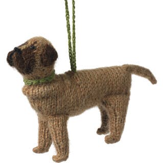 Mastiff Dog Hand Knit Christmas Ornament