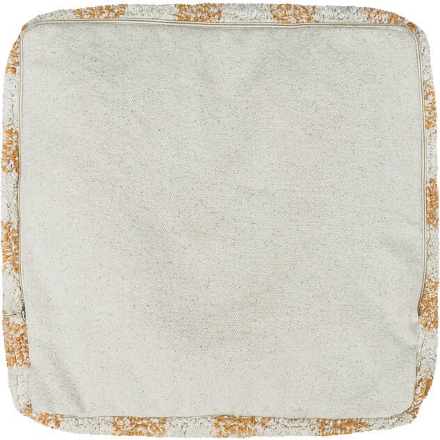 Vichy Plush Tablecloth-Inspired Pouf