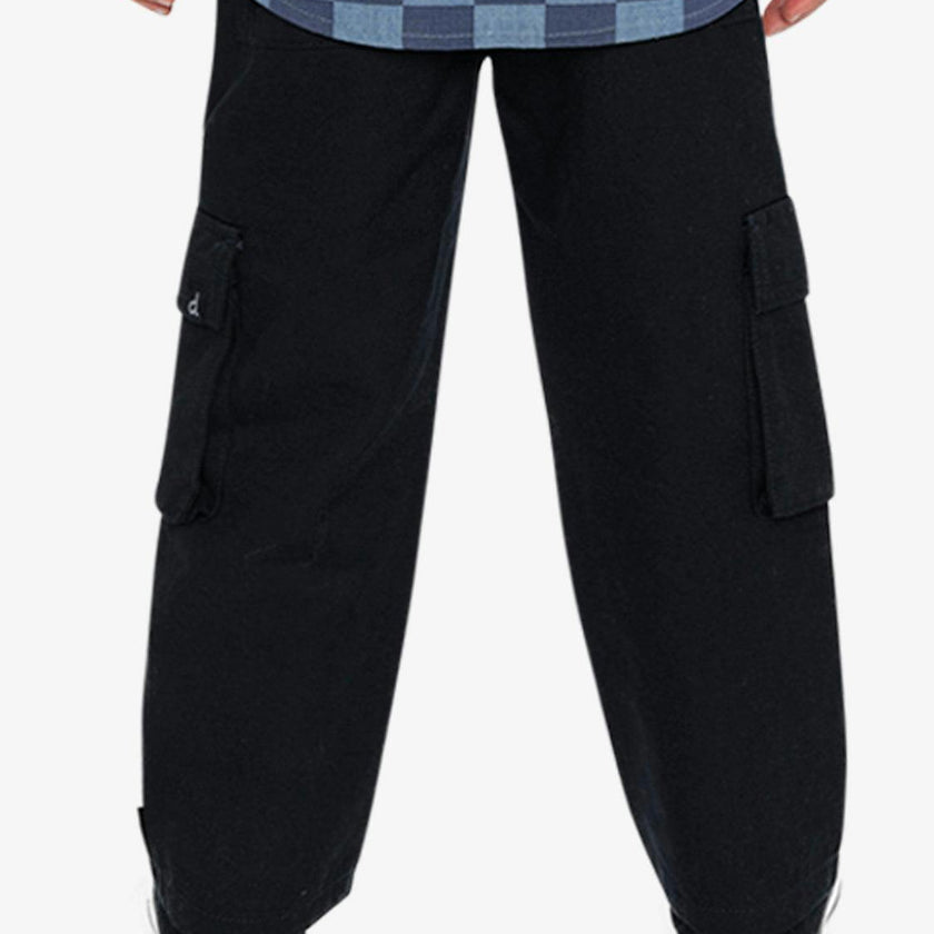 Twill Pants With Cargo Pockets Dark Blue
