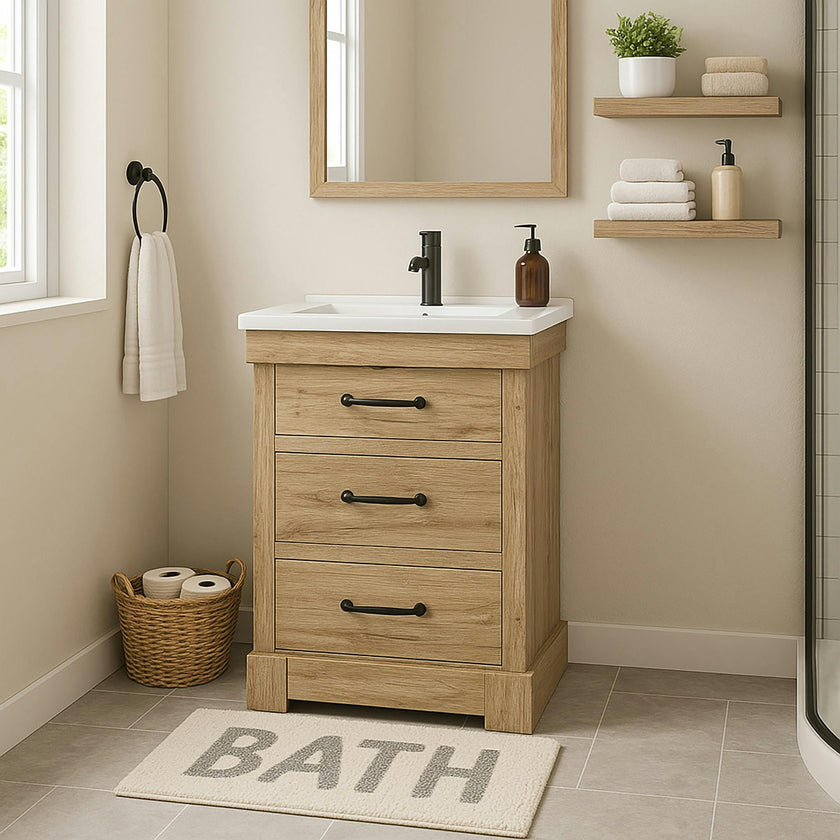 Teamson Home Donovan 24" Single Bathroom Vanity with Two Drawers