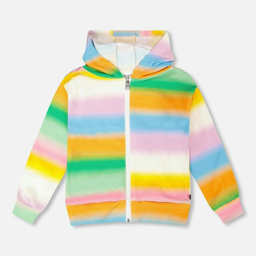 French Terry Zip Front Hoodie