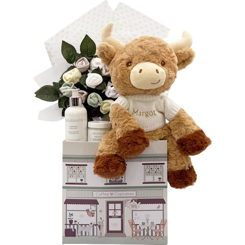 Personalized Harriet Highland Welcome Baby Hamper