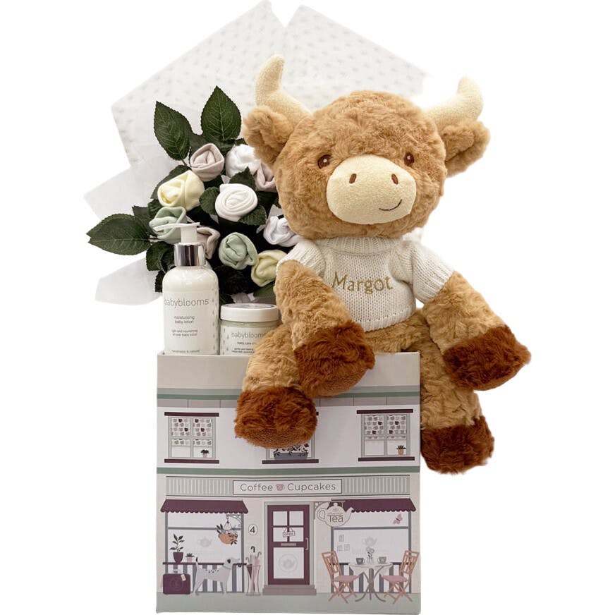 Personalized Harriet Highland Welcome Baby Hamper