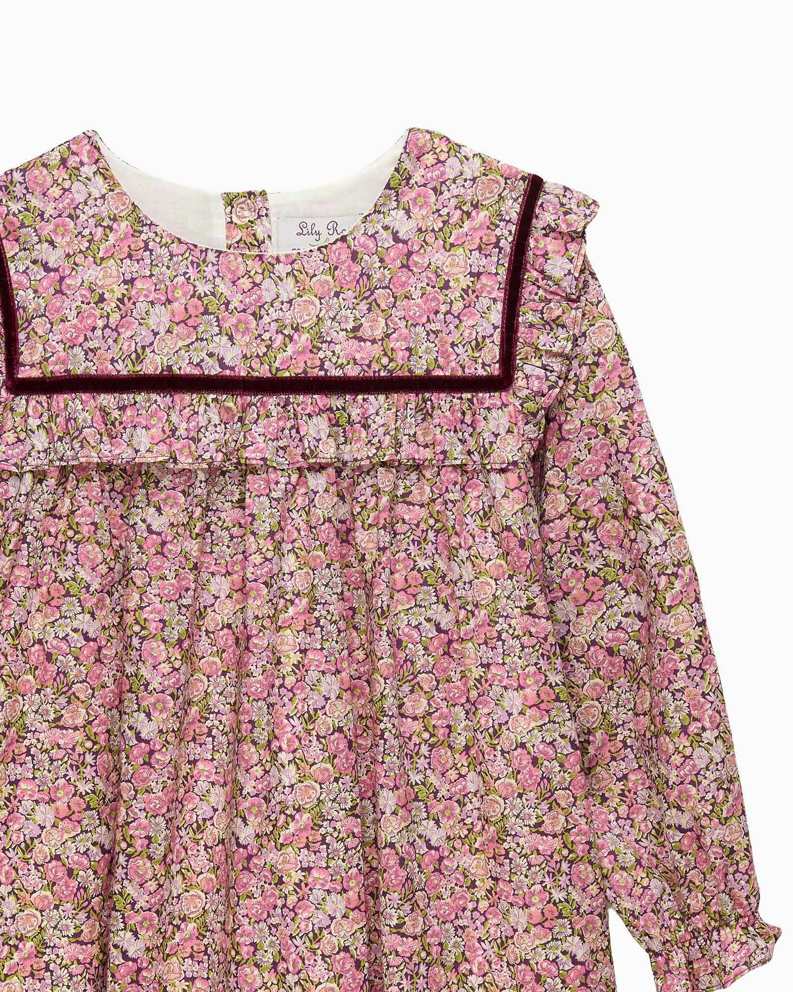 Floral Ruffle Dress in Chive