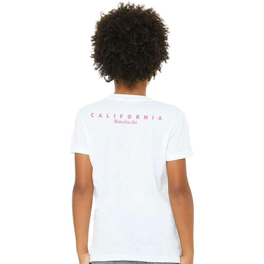 Kids White Malibu T-shirt-Unisex