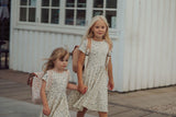 Sweetheart Twirl Dress | Organic Cotton Jersey - Scandi Floral