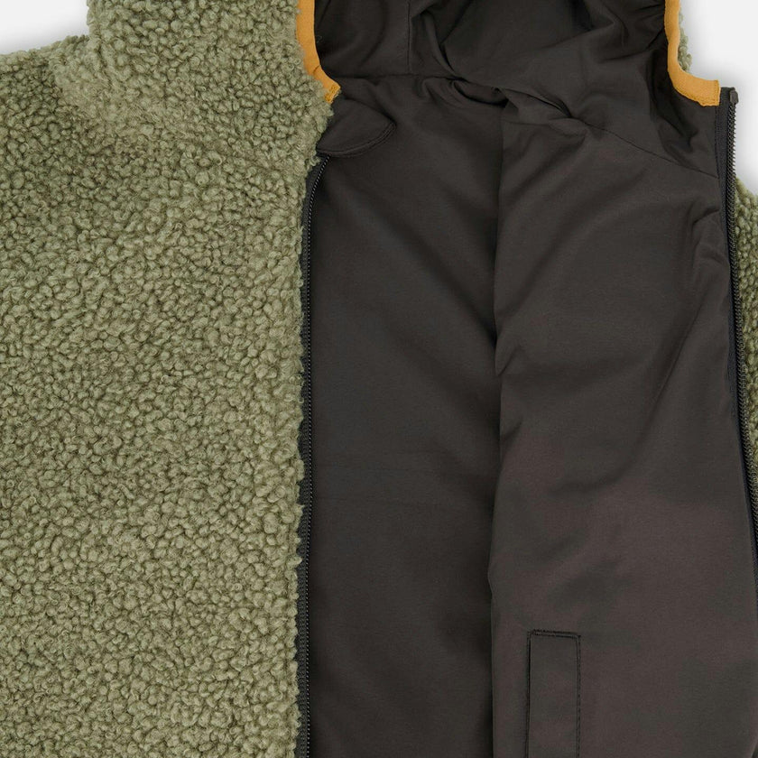 Reversible Mid-Season Sherpa Jacket Khaki