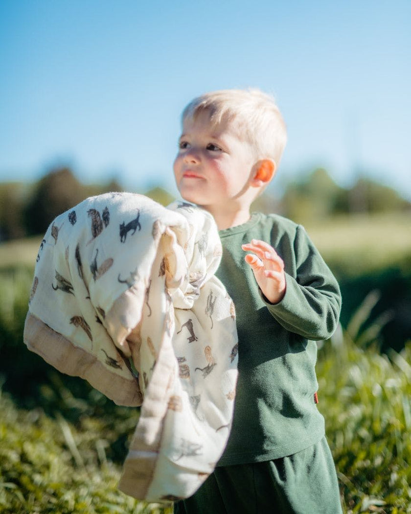 Seashells Big Lovey Three-Layer Muslin Blanket