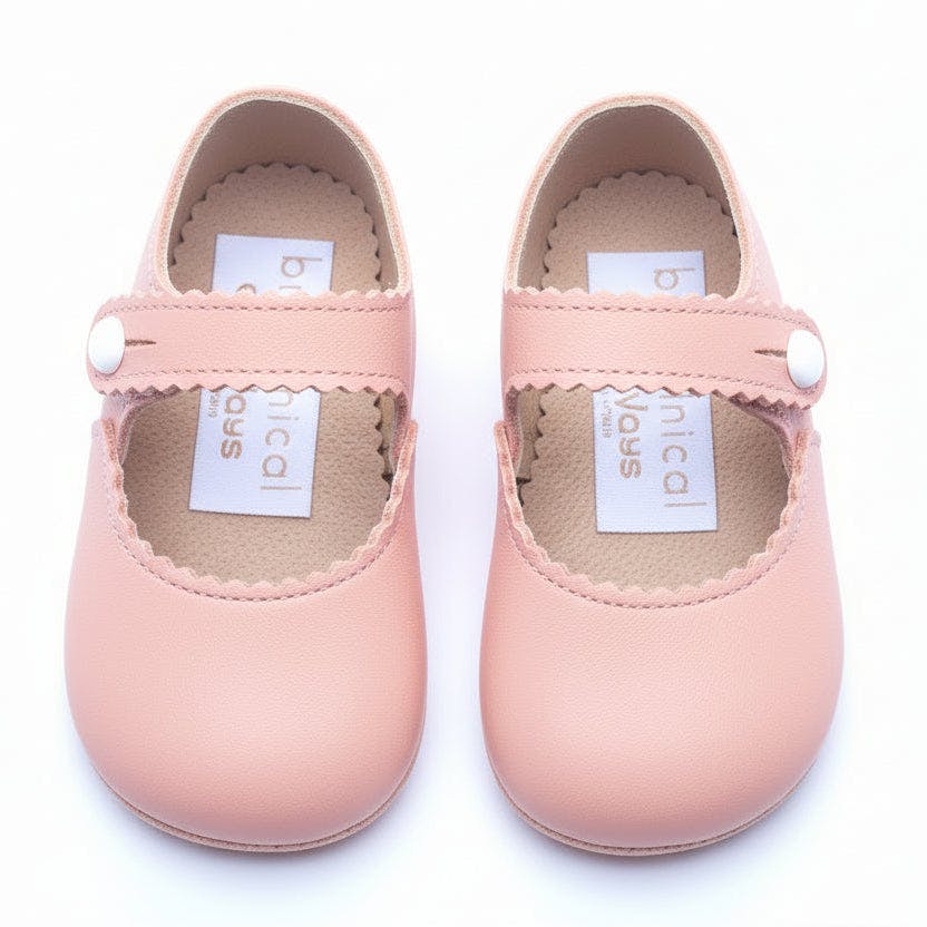 Emma British Pre-Walker Baby Girl Shoes - Blossom Pink
