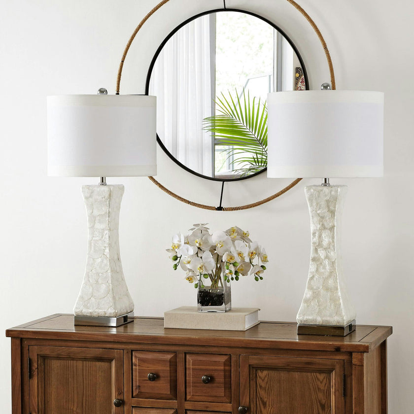 Shelley Concave Lamps With USB Port