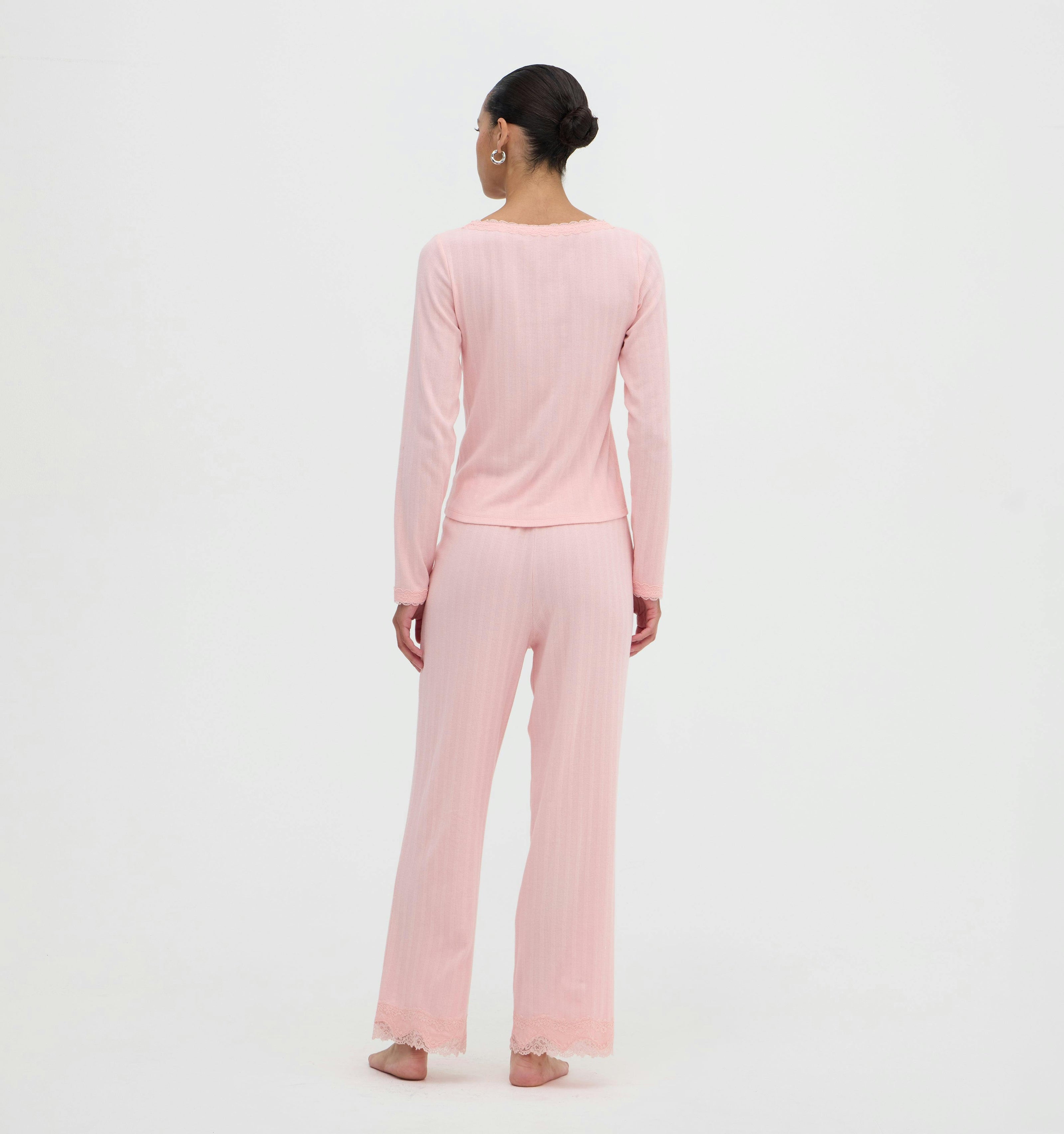 The Filippa Pointelle Pajama Set - Ballet Pink