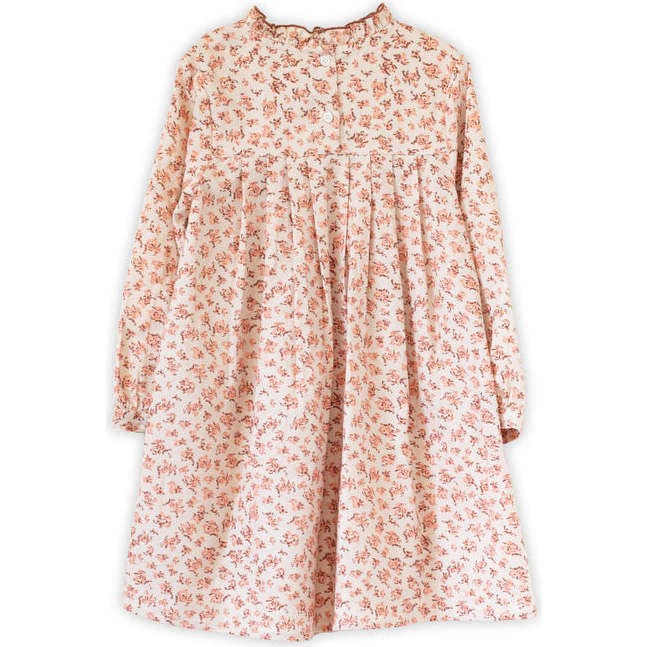 Girls Myrtle Pleated Dress | Pink Heather