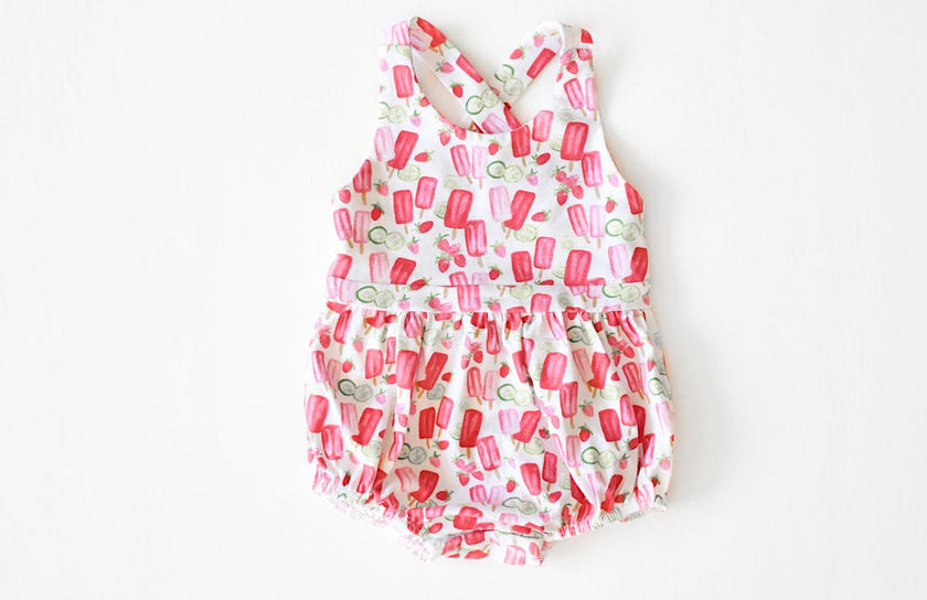 Popsicles Cross Back Bubble Romper