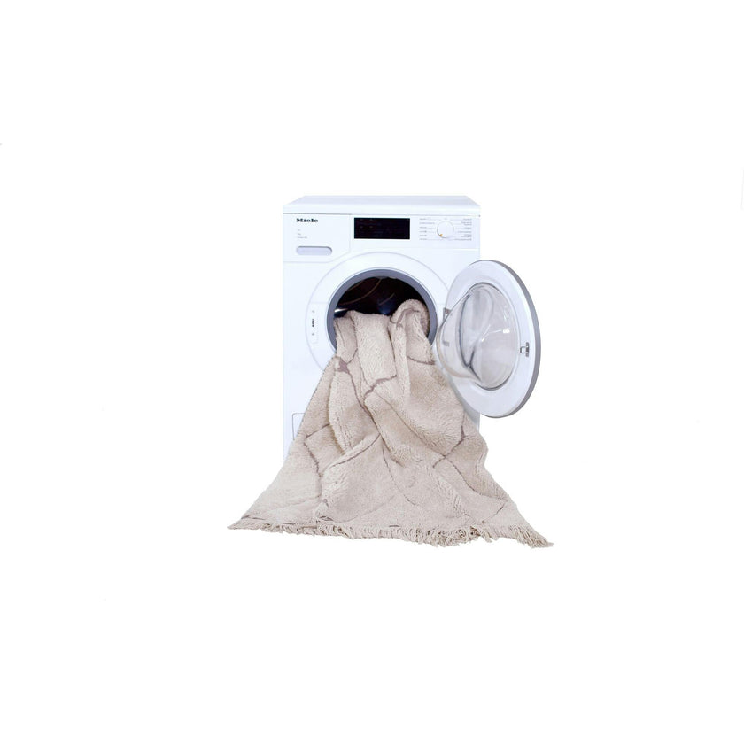 Bereber RugCycled Washable Rug. Natural
