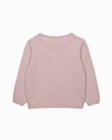 Baby Velvet Bow Cardigan in Pink