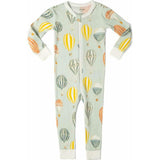 Vintage Balloons Organic Cotton Zipper Pajama