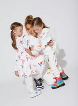 Graffiti Ice Cream Hoodie And Pant Set, White