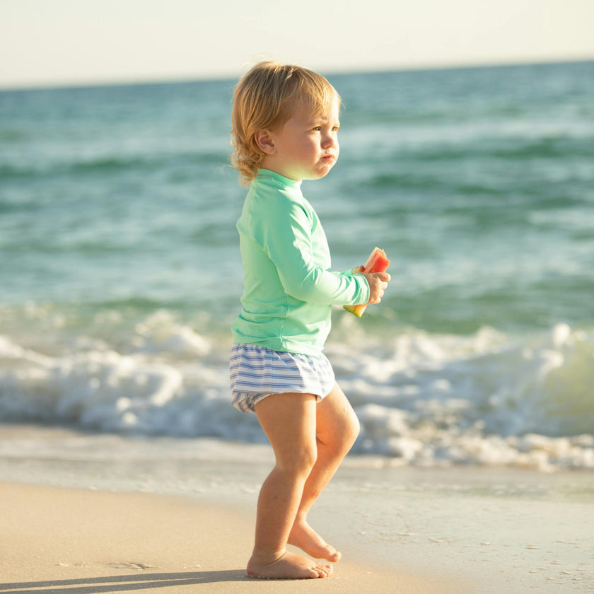 Swim Shorties in Bay Street Stripe
