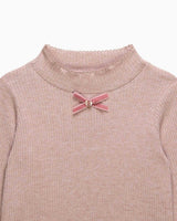 Button & Bow Sparkle Knitted Top