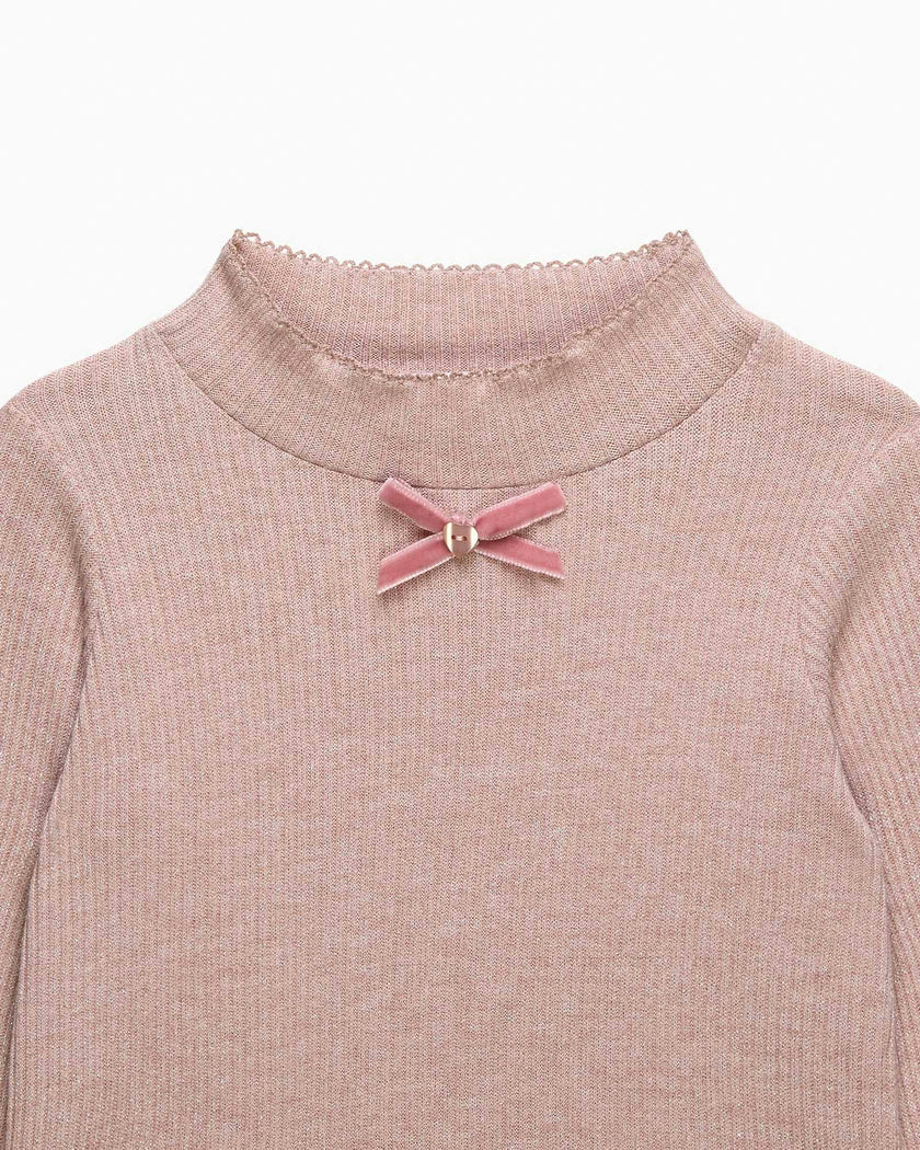 Button & Bow Sparkle Knitted Top