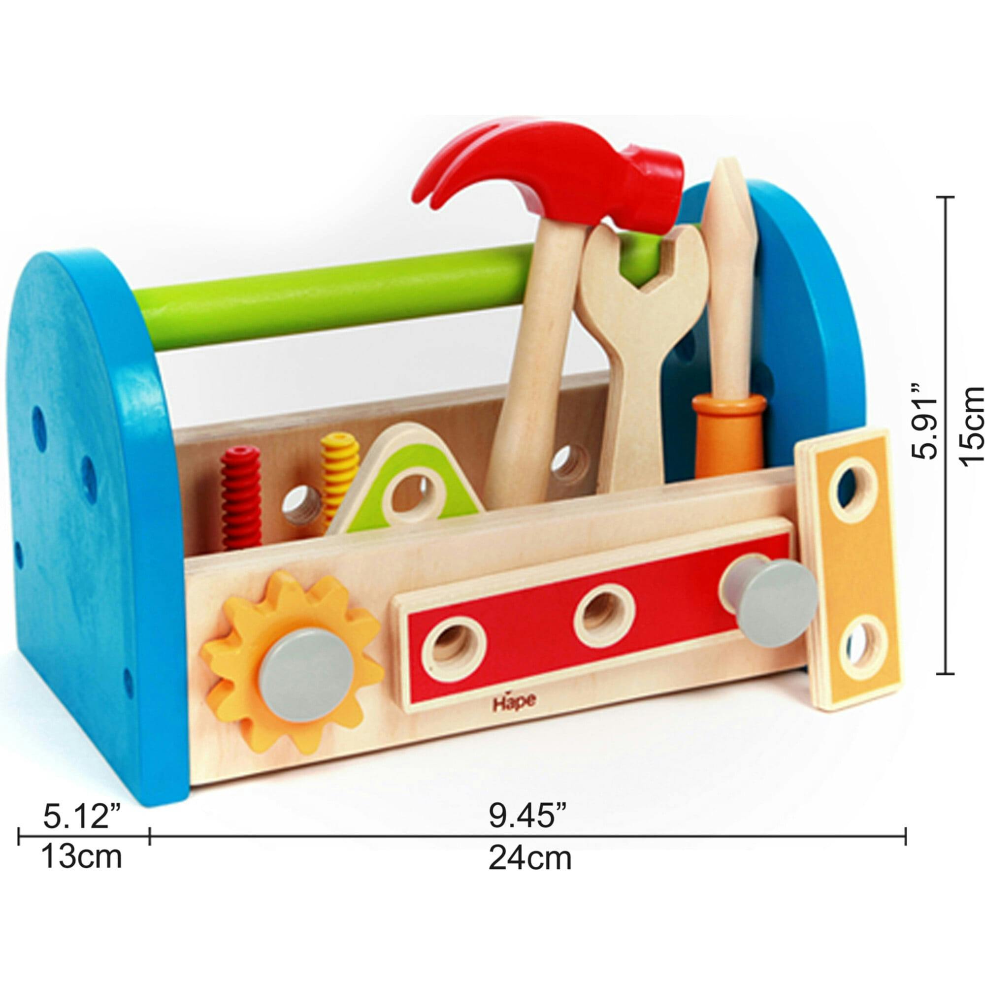 Fix It Kid's Wooden Tool Box Play Set W/ Accessories