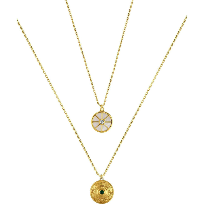 Compass Layered Necklace Set