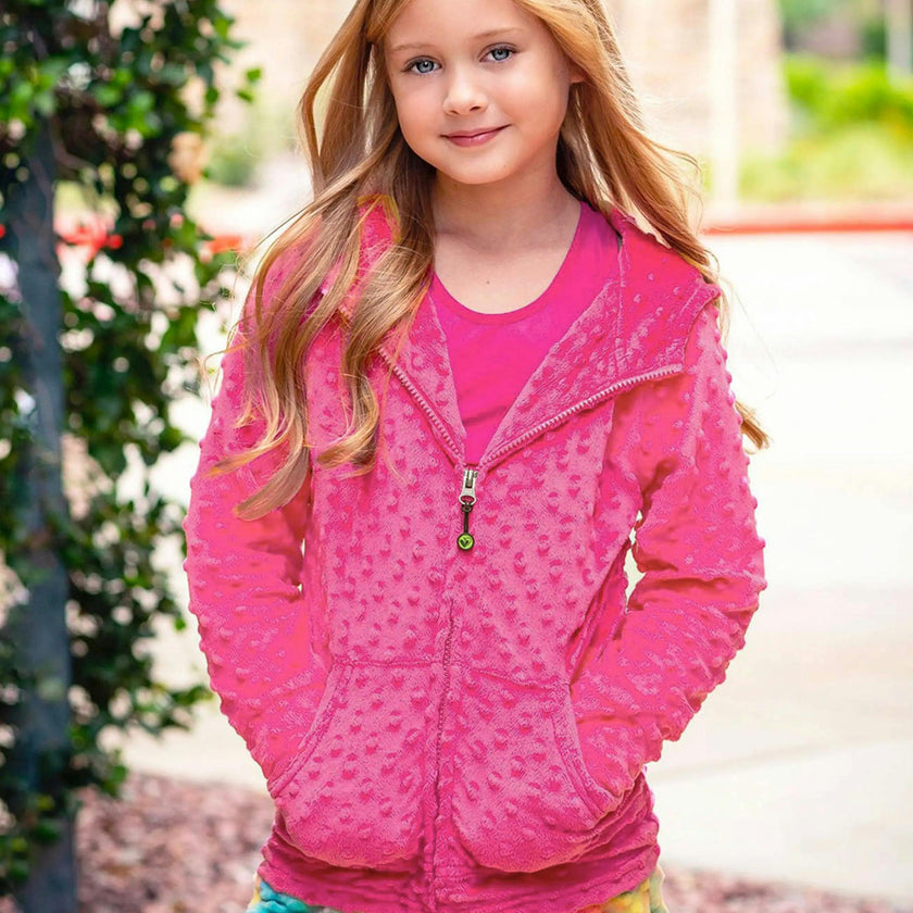 Minky Bubble Zip Hoodie