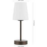 Carson 12.75" Modern Minimalist Iron Rechargeable Integrated LED Table Lamp