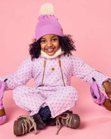 Kids Snowsuit in Pink Marigold