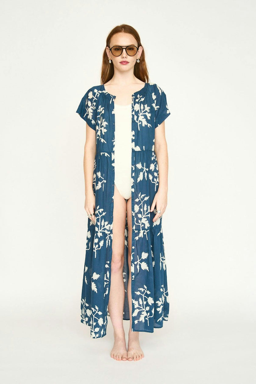 Vienna Maxi Dress in Navy Fig