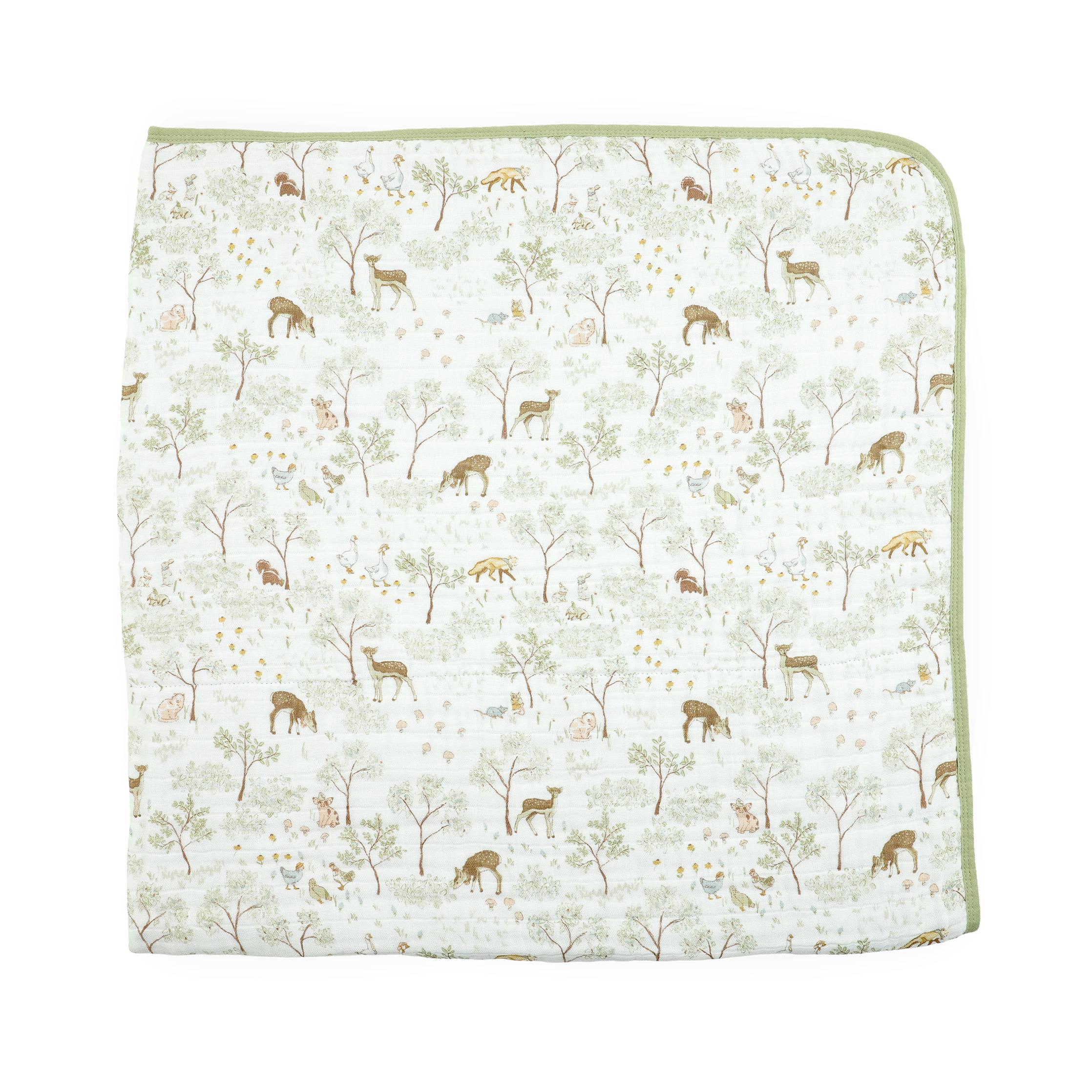 Original Cotton Muslin Quilt - Woodland Friends
