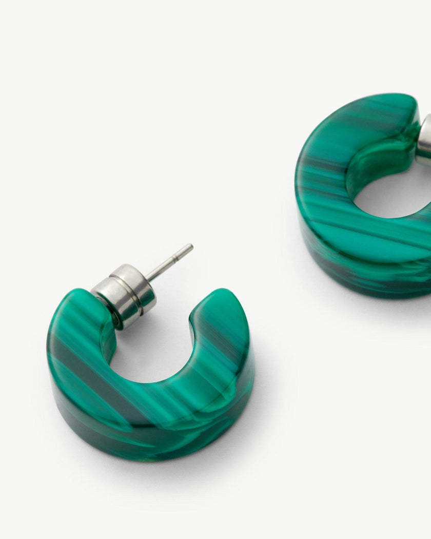 Muse Hoops in Malachite