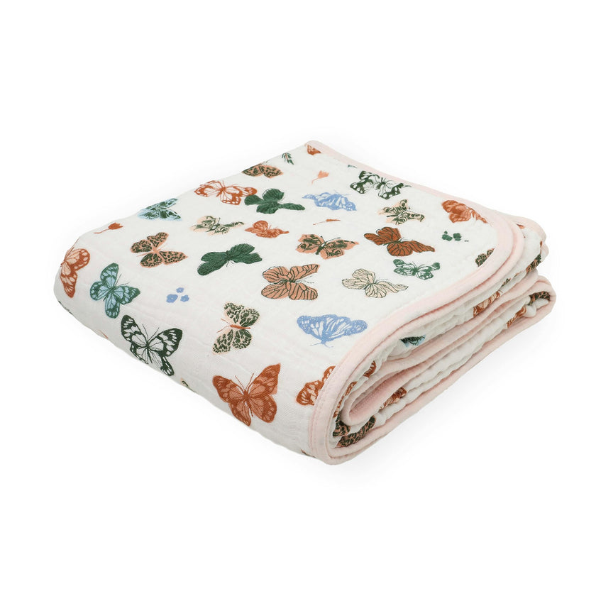 Original Cotton Muslin Quilt - Butterflies
