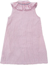 Molly Anne Dress in Red Seersucker