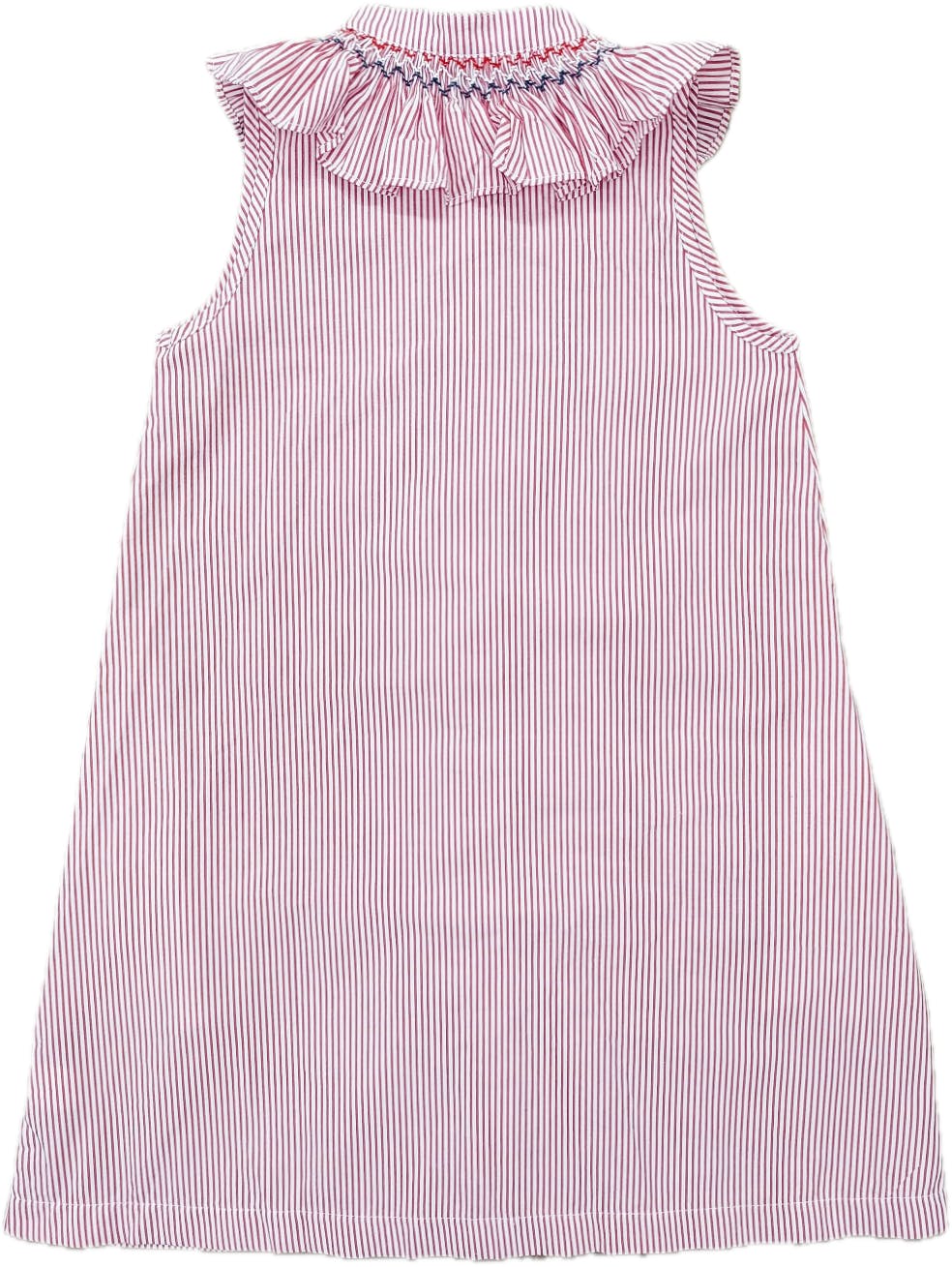 Molly Anne Dress in Red Seersucker