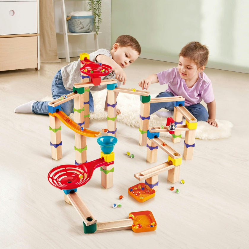 Marble Run Tricks n' Twists DIY Wood Building Racetrack