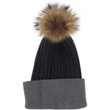 Ribbed Flat Wool Blend Hat (Snap On Pom Sold Separately)