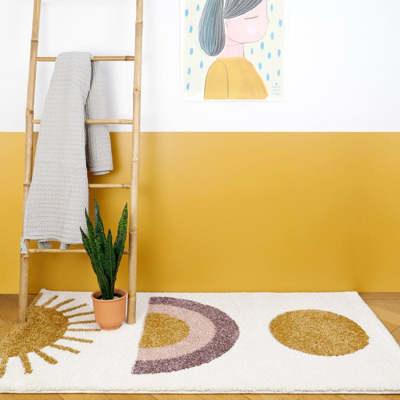 Sunshine Graphic Print Rectangular Rug