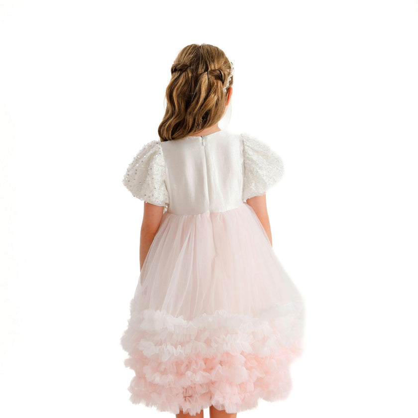 White Gem Teacup Dress