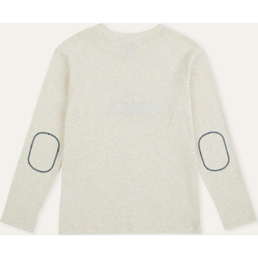 Long Sleeve Embroidered Car T-shirt