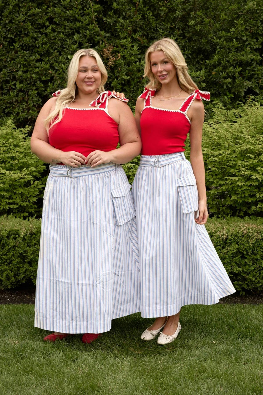 Lizzy Skirt in Heritage Stripe