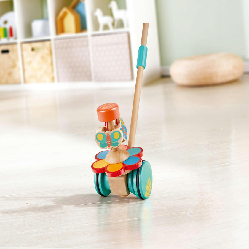 Wooden Push & Pull Dancing Butterflies Walking Toy