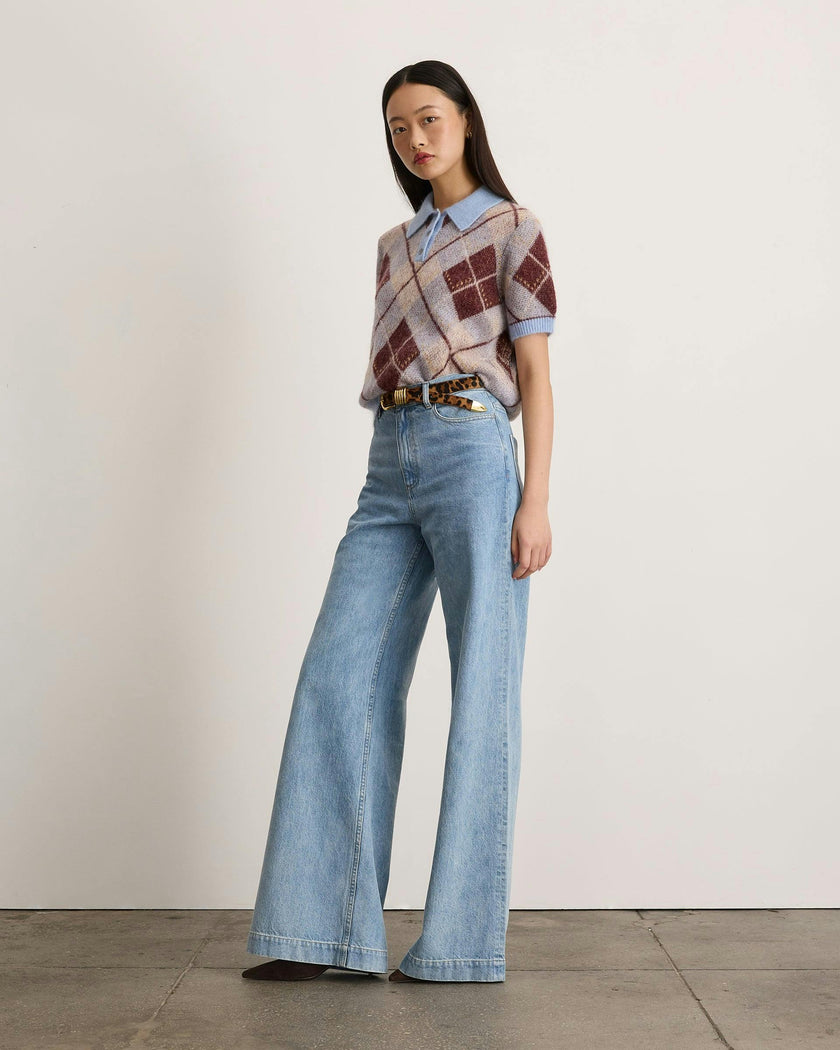 Argyle Camilla Knit Top