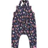 Abstract Floral Print Romper