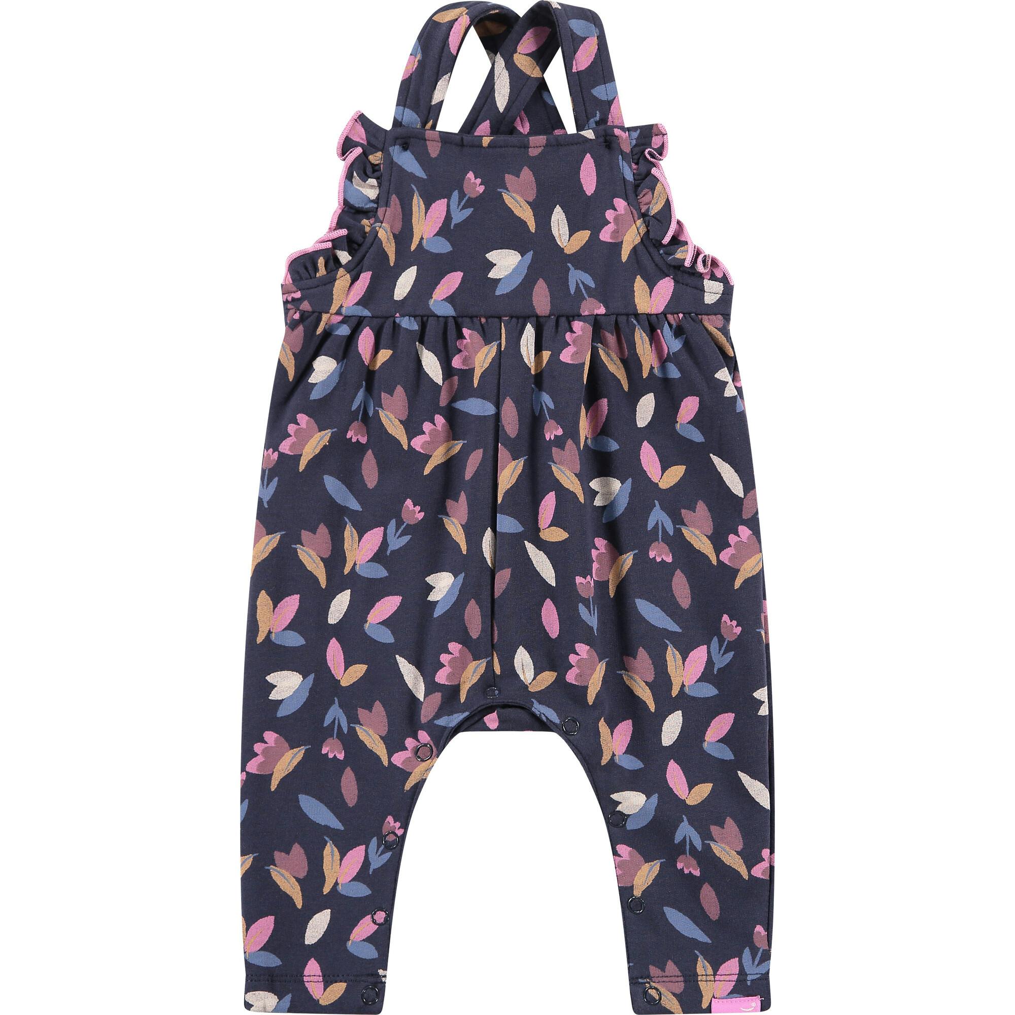 Abstract Floral Print Romper