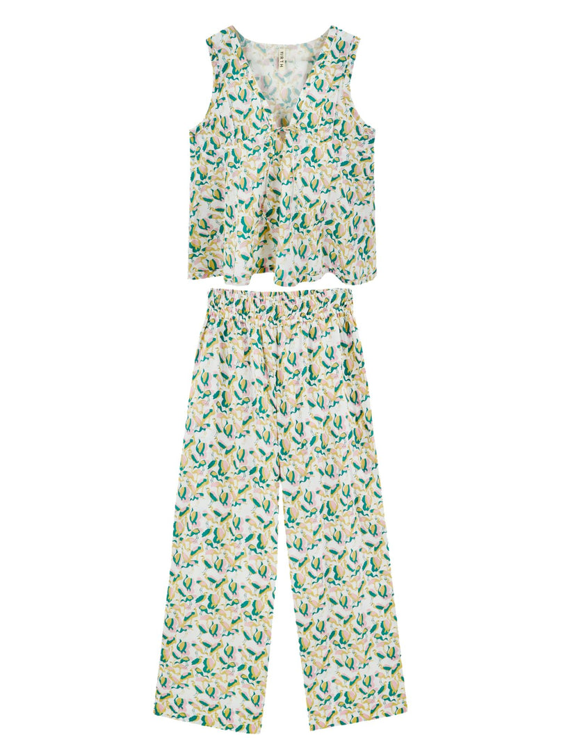 Pajama Pant & Camisole Set in Garden Bird