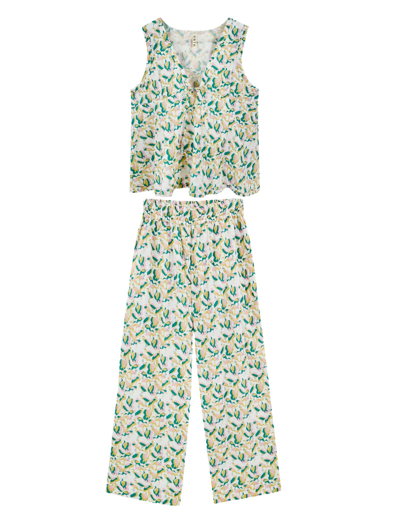 Pajama Pant & Camisole Set in Garden Bird