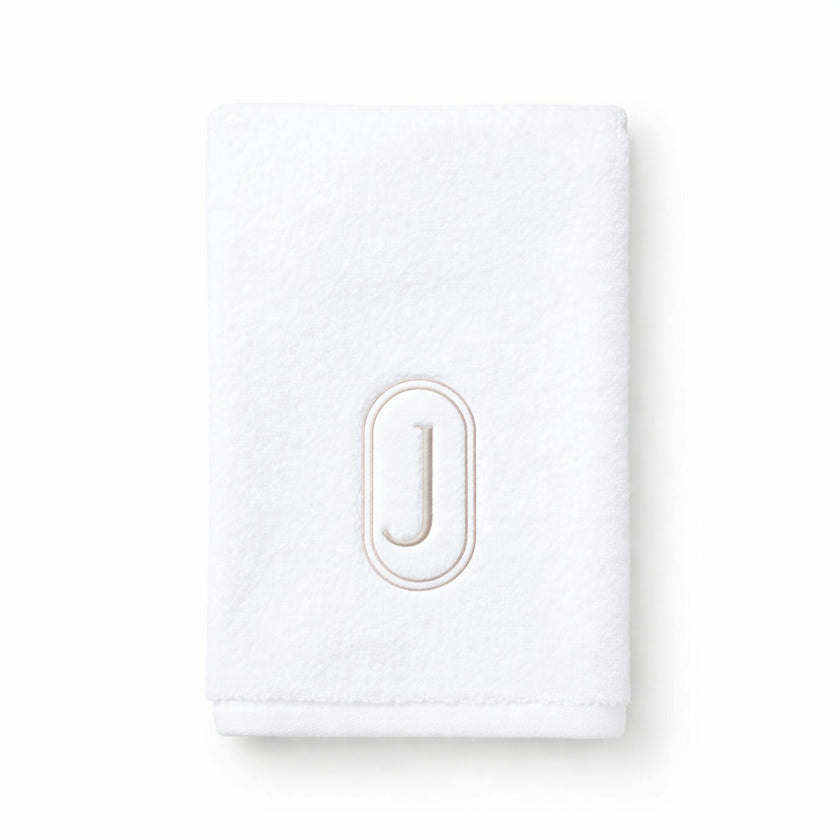 DH Oval Monogram Embroidered Fingertip Towel
